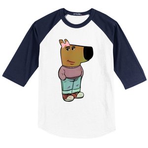 Chill Girl Meme Funny Chill Guy Meme Baseball Sleeve Shirt