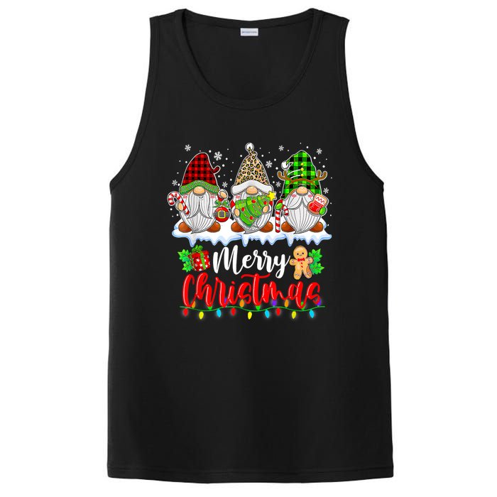 Cute Gnomes Merry Christmas Light Family Gnome Xmas Matching PosiCharge Competitor Tank