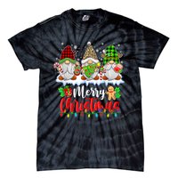 Cute Gnomes Merry Christmas Light Family Gnome Xmas Matching Tie-Dye T-Shirt