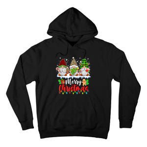 Cute Gnomes Merry Christmas Light Family Gnome Xmas Matching Tall Hoodie