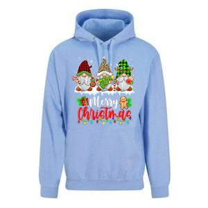 Cute Gnomes Merry Christmas Light Family Gnome Xmas Matching Unisex Surf Hoodie