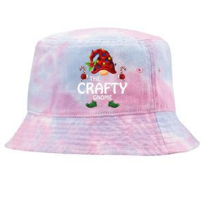 Crafty Gnome Matching Family Group Christmas Party Pajama Tie-Dyed Bucket Hat