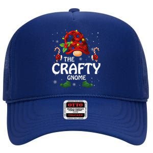 Crafty Gnome Matching Family Group Christmas Party Pajama High Crown Mesh Back Trucker Hat