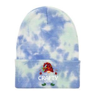 Crafty Gnome Matching Family Group Christmas Party Pajama Tie Dye 12in Knit Beanie