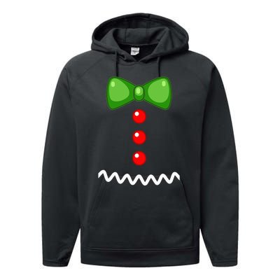 Cute Gingerbread Man Cookie XMas DIY Christmas Costume Performance Fleece Hoodie