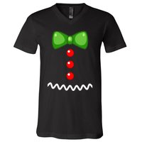 Cute Gingerbread Man Cookie XMas DIY Christmas Costume V-Neck T-Shirt