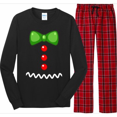 Cute Gingerbread Man Cookie XMas DIY Christmas Costume Long Sleeve Pajama Set