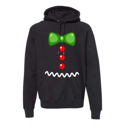 Cute Gingerbread Man Cookie XMas DIY Christmas Costume Premium Hoodie