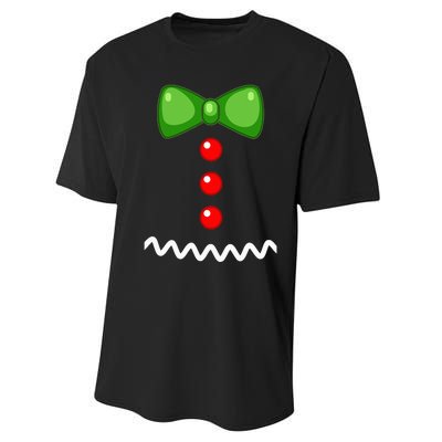 Cute Gingerbread Man Cookie XMas DIY Christmas Costume Performance Sprint T-Shirt