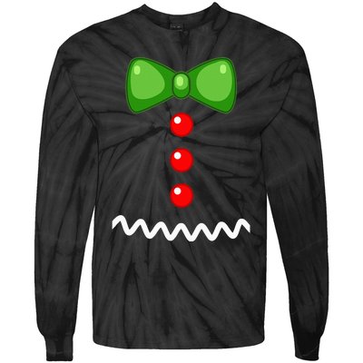 Cute Gingerbread Man Cookie XMas DIY Christmas Costume Tie-Dye Long Sleeve Shirt