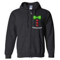 Cute Gingerbread Man Cookie XMas DIY Christmas Costume Full Zip Hoodie