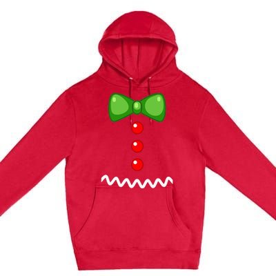 Cute Gingerbread Man Cookie XMas DIY Christmas Costume Premium Pullover Hoodie