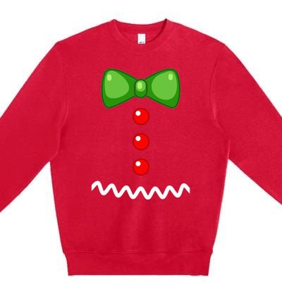 Cute Gingerbread Man Cookie XMas DIY Christmas Costume Premium Crewneck Sweatshirt