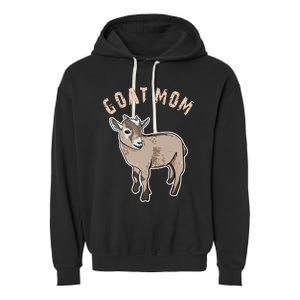 Cute Goat Mom Illustration Lovers Gifts Owner Farmer Gift Garment-Dyed Fleece Hoodie