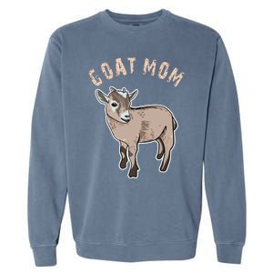 Cute Goat Mom Illustration Lovers Gifts Owner Farmer Gift Garment-Dyed Sweatshirt