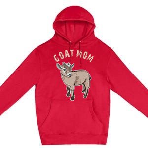 Cute Goat Mom Illustration Lovers Gifts Owner Farmer Gift Premium Pullover Hoodie