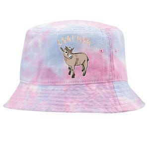 Cute Goat Mom Illustration Lovers Gifts Owner Farmer Gift Tie-Dyed Bucket Hat