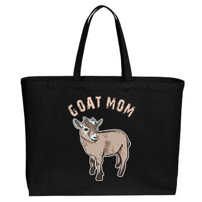 Cute Goat Mom Illustration Lovers Gifts Owner Farmer Gift Cotton Canvas Jumbo Tote