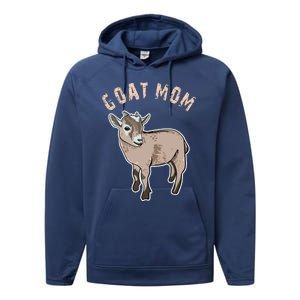 Cute Goat Mom Illustration Lovers Gifts Owner Farmer Gift Performance Fleece Hoodie