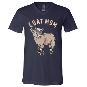 Cute Goat Mom Illustration Lovers Gifts Owner Farmer Gift V-Neck T-Shirt