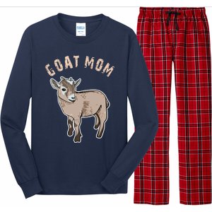 Cute Goat Mom Illustration Lovers Gifts Owner Farmer Gift Long Sleeve Pajama Set