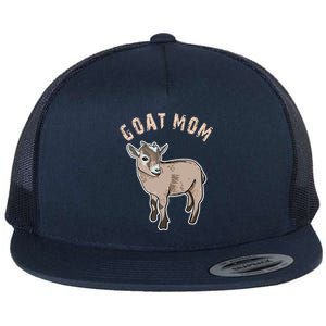 Cute Goat Mom Illustration Lovers Gifts Owner Farmer Gift Flat Bill Trucker Hat