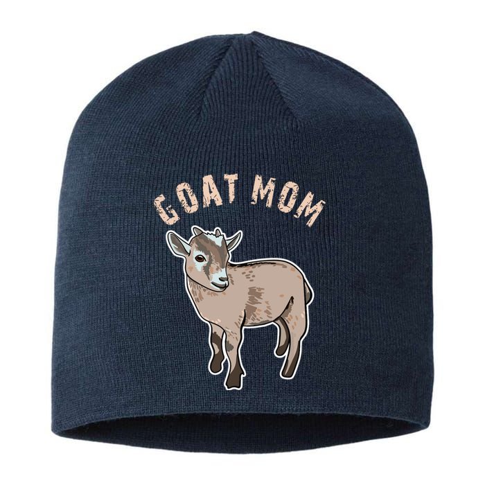 Cute Goat Mom Illustration Lovers Gifts Owner Farmer Gift Sustainable Beanie