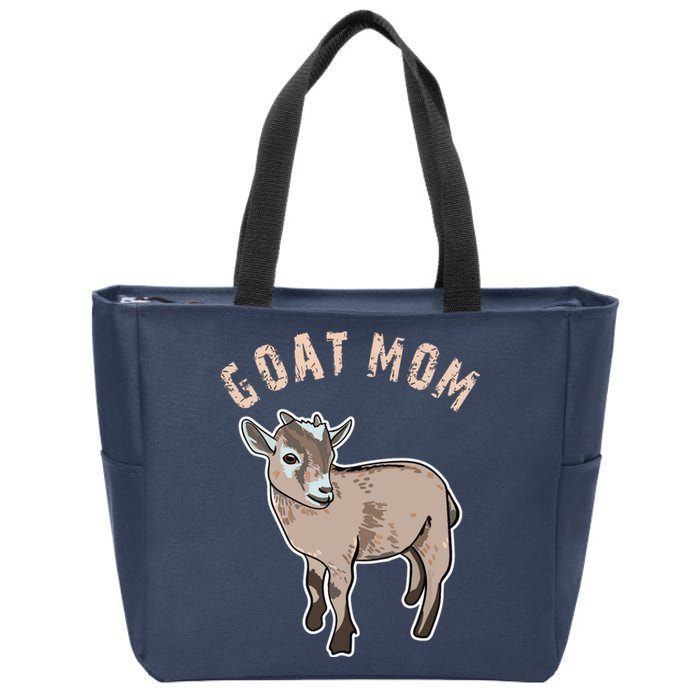 Cute Goat Mom Illustration Lovers Gifts Owner Farmer Gift Zip Tote Bag