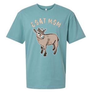 Cute Goat Mom Illustration Lovers Gifts Owner Farmer Gift Sueded Cloud Jersey T-Shirt