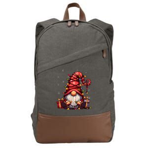 Cute Gnome Matching Outfit Family Merry Christmas Cotton Canvas Backpack