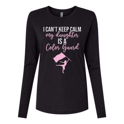 Color Guard Mom Dad Marching Band Colorguard Color Guard Womens Cotton Relaxed Long Sleeve T-Shirt