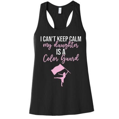 Color Guard Mom Dad Marching Band Colorguard Color Guard Women's Racerback Tank