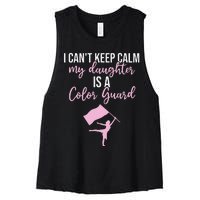 Color Guard Mom Dad Marching Band Colorguard Color Guard Women's Racerback Cropped Tank