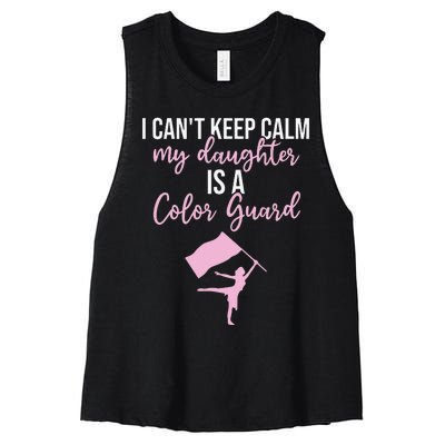 Color Guard Mom Dad Marching Band Colorguard Color Guard Women's Racerback Cropped Tank