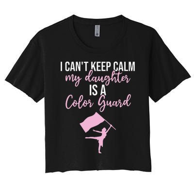 Color Guard Mom Dad Marching Band Colorguard Color Guard Women's Crop Top Tee