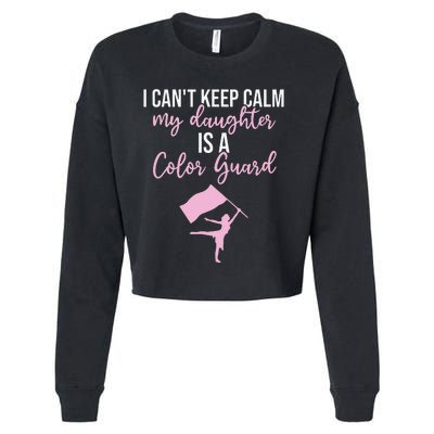 Color Guard Mom Dad Marching Band Colorguard Color Guard Cropped Pullover Crew