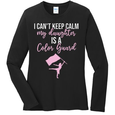 Color Guard Mom Dad Marching Band Colorguard Color Guard Ladies Long Sleeve Shirt