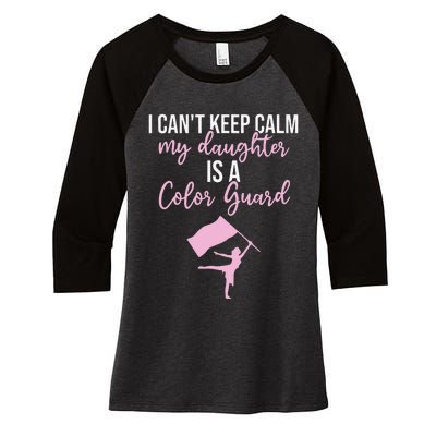 Color Guard Mom Dad Marching Band Colorguard Color Guard Women's Tri-Blend 3/4-Sleeve Raglan Shirt