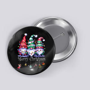 Cute Gnomes Merry Christmas Light Family Gnome Xmas Matching Button