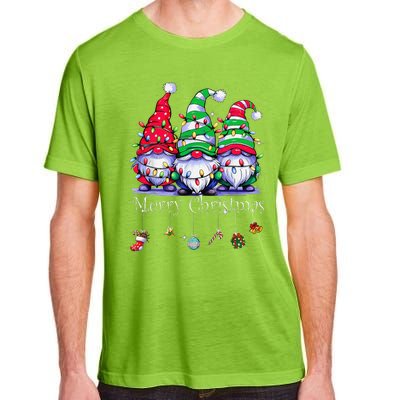 Cute Gnomes Merry Christmas Light Family Gnome Xmas Matching Adult ChromaSoft Performance T-Shirt