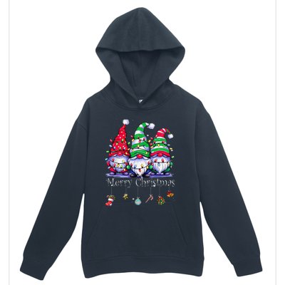 Cute Gnomes Merry Christmas Light Family Gnome Xmas Matching Urban Pullover Hoodie