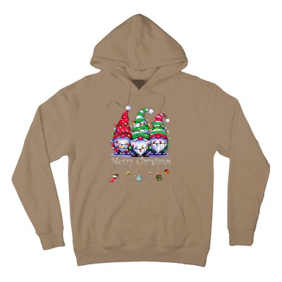 Cute Gnomes Merry Christmas Light Family Gnome Xmas Matching Hoodie