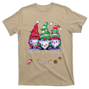 Cute Gnomes Merry Christmas Light Family Gnome Xmas Matching T-Shirt