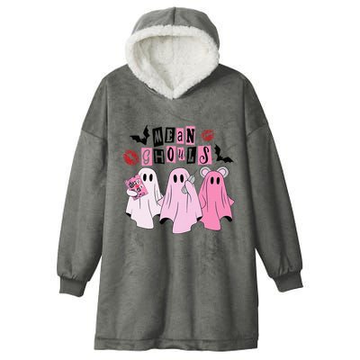Cute Ghost Mean Ghouls Funny Halloween Costume Spooky Season Hooded Wearable Blanket