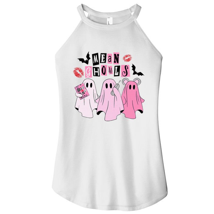 Cute Ghost Mean Ghouls Funny Halloween Costume Spooky Season Women's Perfect Tri Rocker Tank