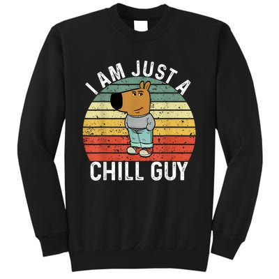 Chill Guy Meme Dog Cool Internet Statement Sweatshirt