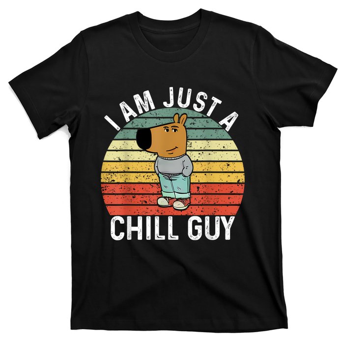 Chill Guy Meme Dog Cool Internet Statement T-Shirt