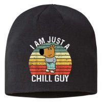 Chill Guy Meme Dog Cool Internet Statement Sustainable Beanie