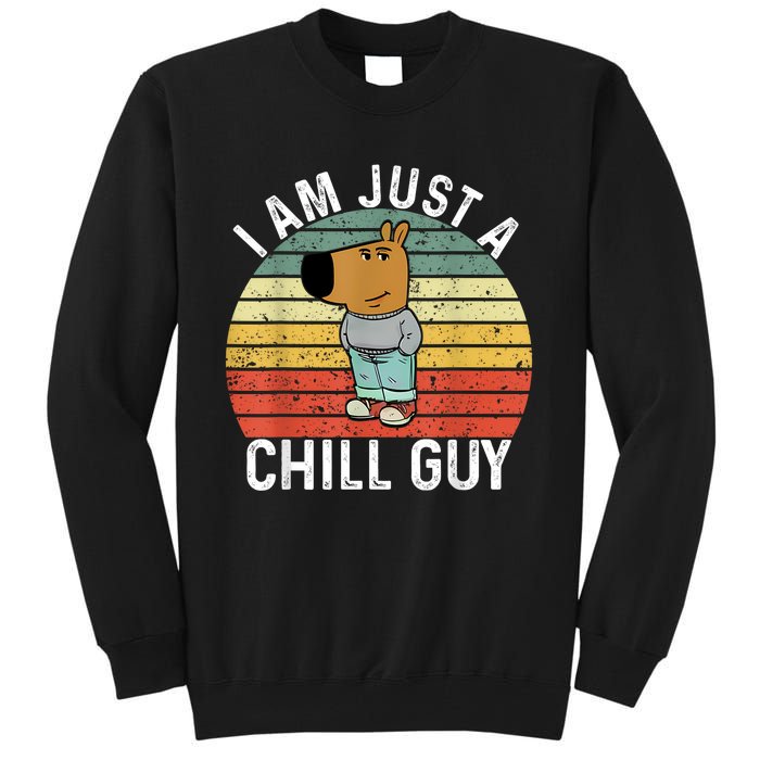 Chill Guy Meme Dog Cool Internet Statement Tall Sweatshirt