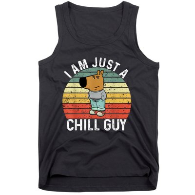 Chill Guy Meme Dog Cool Internet Statement Tank Top